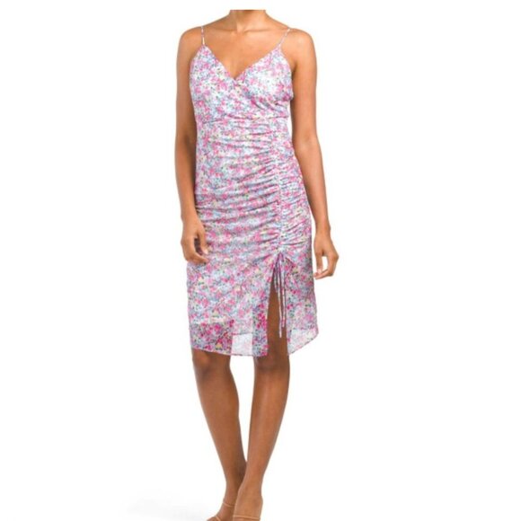 NWT BCBGeneration Women's Ruched Floral Print Sleeveless Mini Dress 14 - Picture 2 of 14